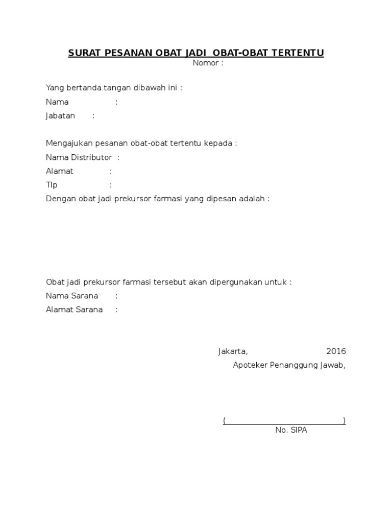 Contoh Surat Pesanan Obat Obat Tertentu 15 Contoh Surat Pesanan Barang yang Baik dan Benar - Dalam menjalankan sebuah perusahaan tentu ada banyak contoh dan jenis surat yang digunakan.