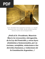¡Pedí al Presidente Mauricio Macri, la derogación y revocación, de la Ley del Femicidio...!
