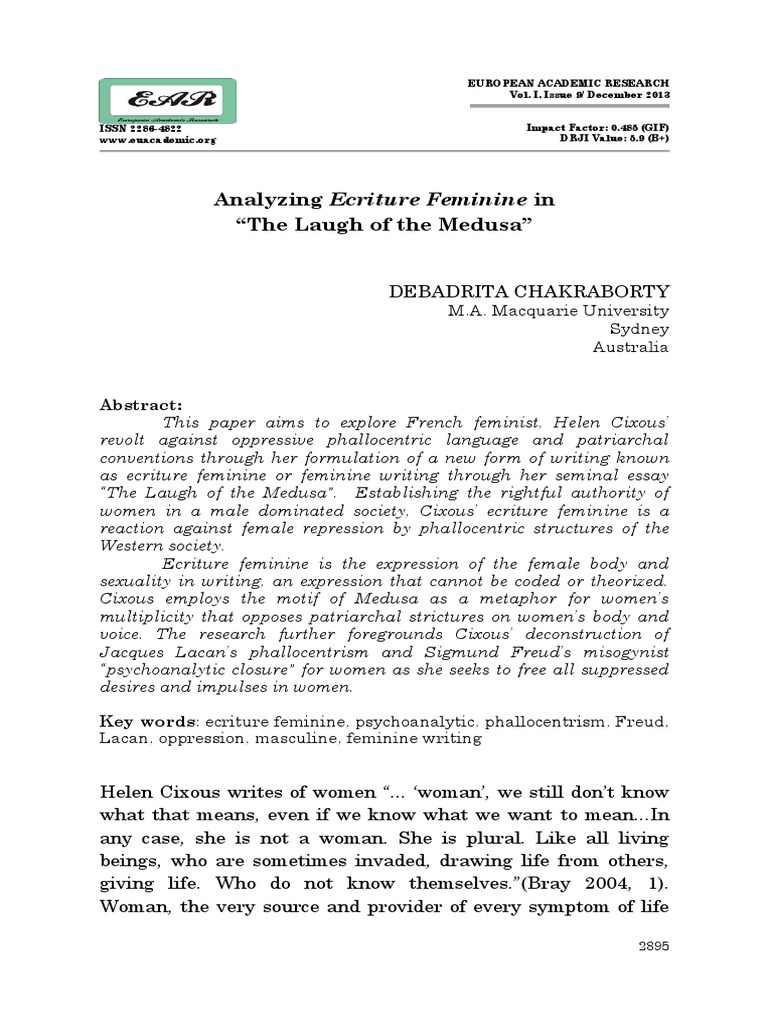 Writing The Body Toward An Understanding Of L’Ecriture Feminine – OBSKMG