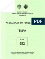 Naskah Soal SBMPTN 2014 Tes Kemampuan Dan Potensi Akademik (TKPA) Kode Soal 612 by (Pak-Anang - Blogspot.com) PDF