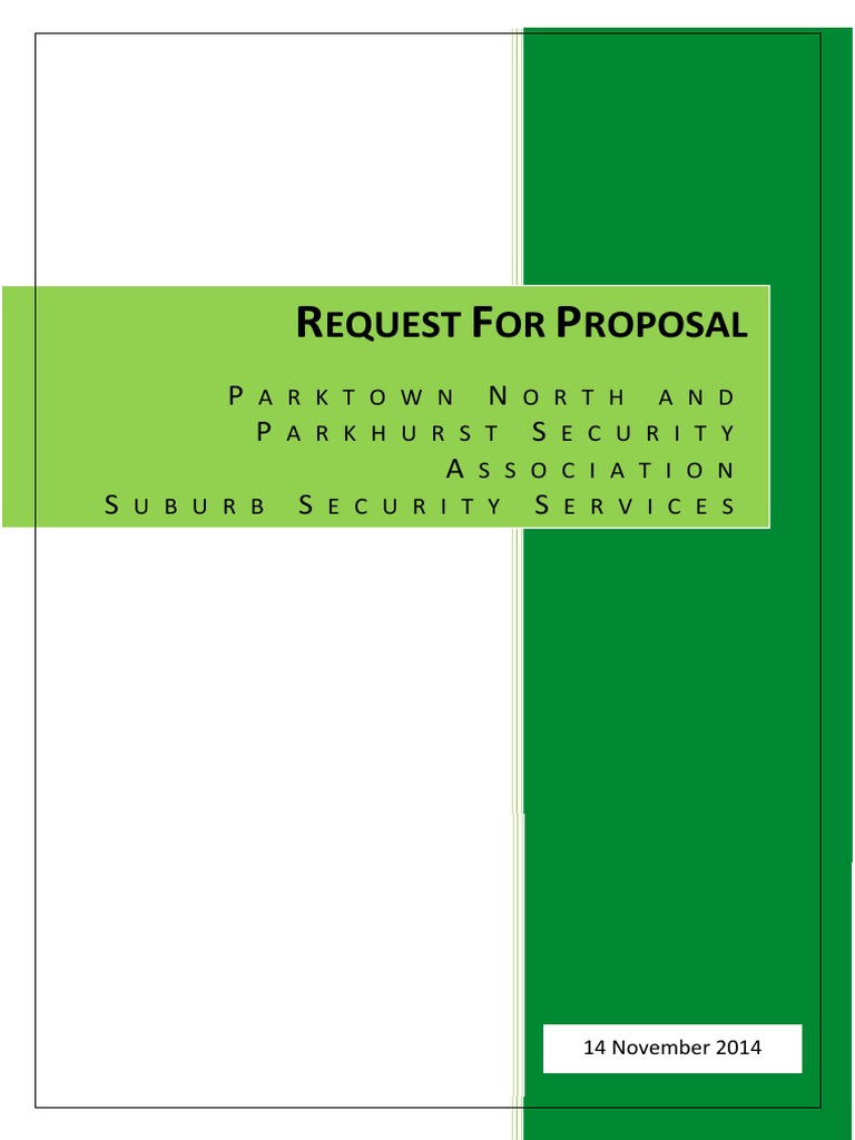 Suburb Security RFP for SafeParks | PDF | Closed Circuit Television ...