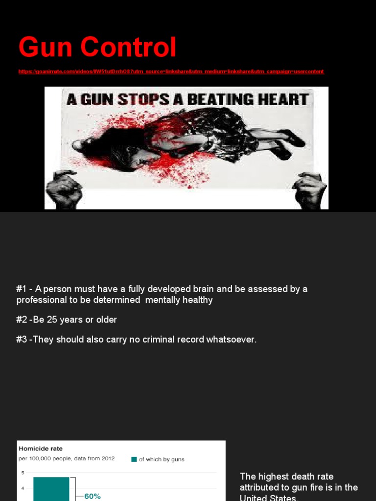 Gun Control Powerpoint Overview Of Gun Laws By Nation National