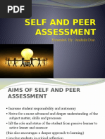 Self and Peer Assessment: Presented By: Anshula Dua