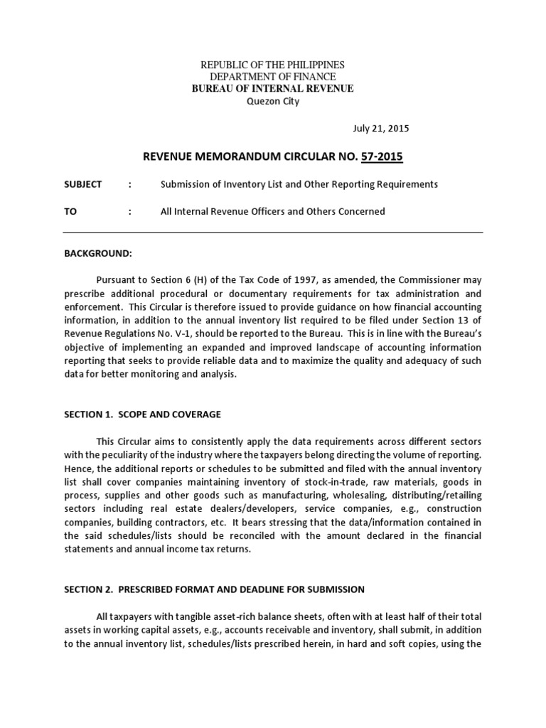 57 2015 PDF Inventory Internal Revenue Service