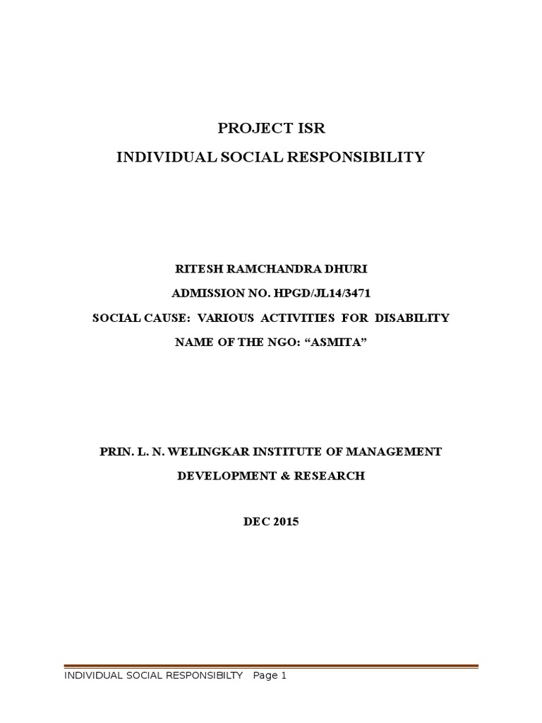 Project isr ritesh dhuri hpgd jl14 3471 pdf intellectual disability
