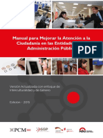 Manual para Mejorar La Atencion A La Ciudadanía en Las Entidades de La Administración Pública PDF