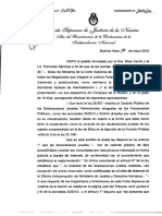 Respuesta de la Corte al pedido de DDJJ realizado por Carrió y Sánchez