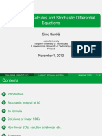 Lecture 2: Itô Calculus and Stochastic Differential Equations