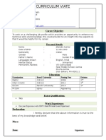 Best Resume Format For Freshers