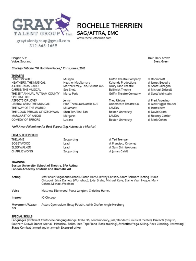 Rochelle Therrien Sag/Aftra, Emc PDF