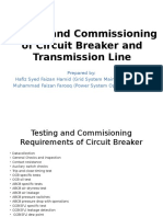 Testing and Commisioning of CB and Trans. Line