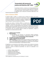 Convocatoria Del Proceso de Diagnostico Del Distintivo ESR2016