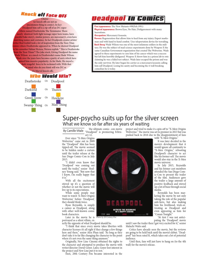 Deadpool Movie | PDF | Leisure