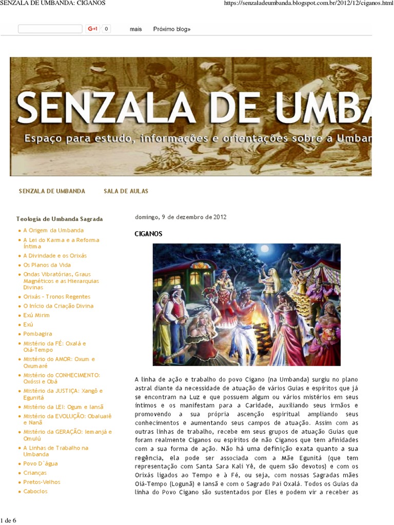 Quem São Os Ciganos Na Umbanda PDF Povo cigano Mediunidade