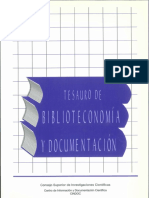 Tesauro de Biblioteconomia y Documentacion PDF