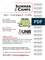 Music Camp Poster
