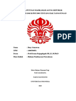 Analisa Putusan Mahkamah Agung Republik Indonesia Nomor 1842