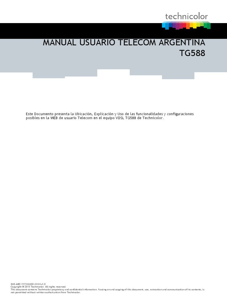 TG588Manual de Usuario | PDF | Navegador web | ciberespacio