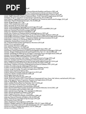 Elementary Applied Chemistry