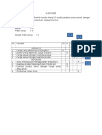 Kuesioner Kedua Variabel Harga Dan Kepuasan