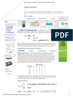 Programación Entera - Modelos y Ejemplos Resueltos de Programación Entera PDF