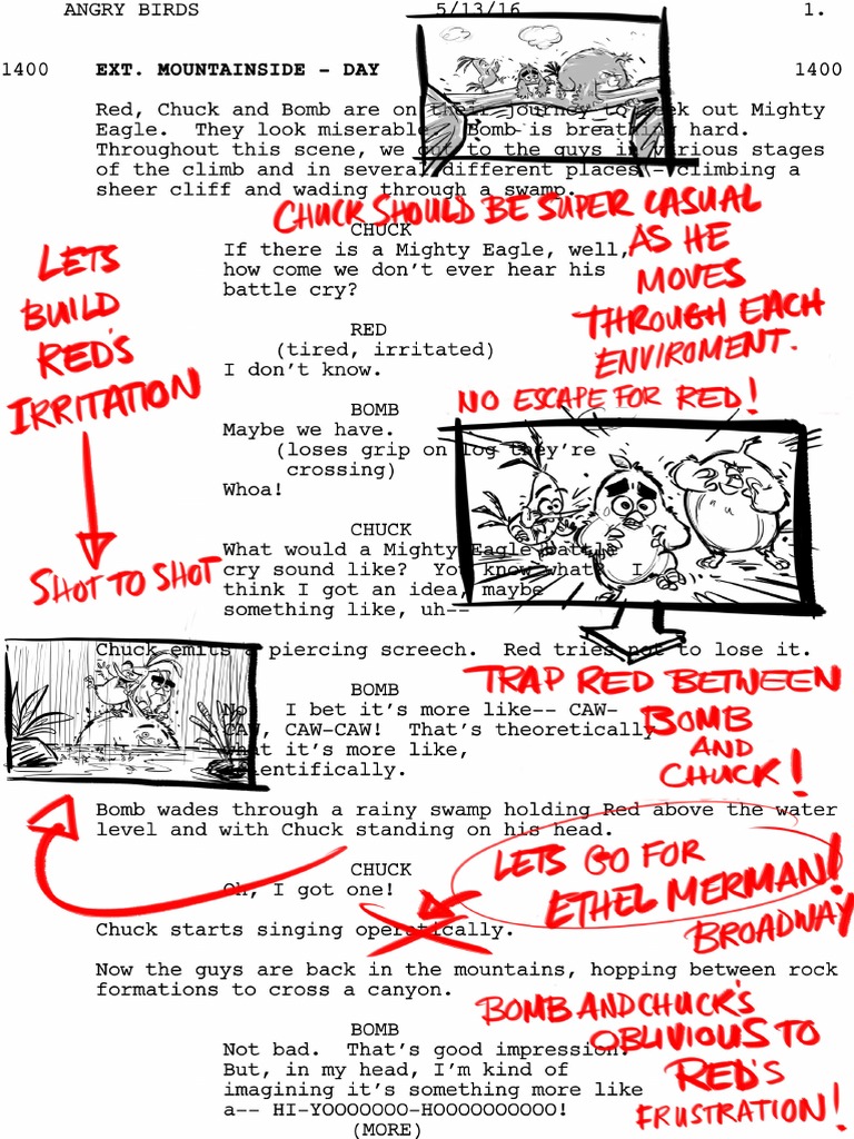 'Angry Birds' Script Pages | PDF