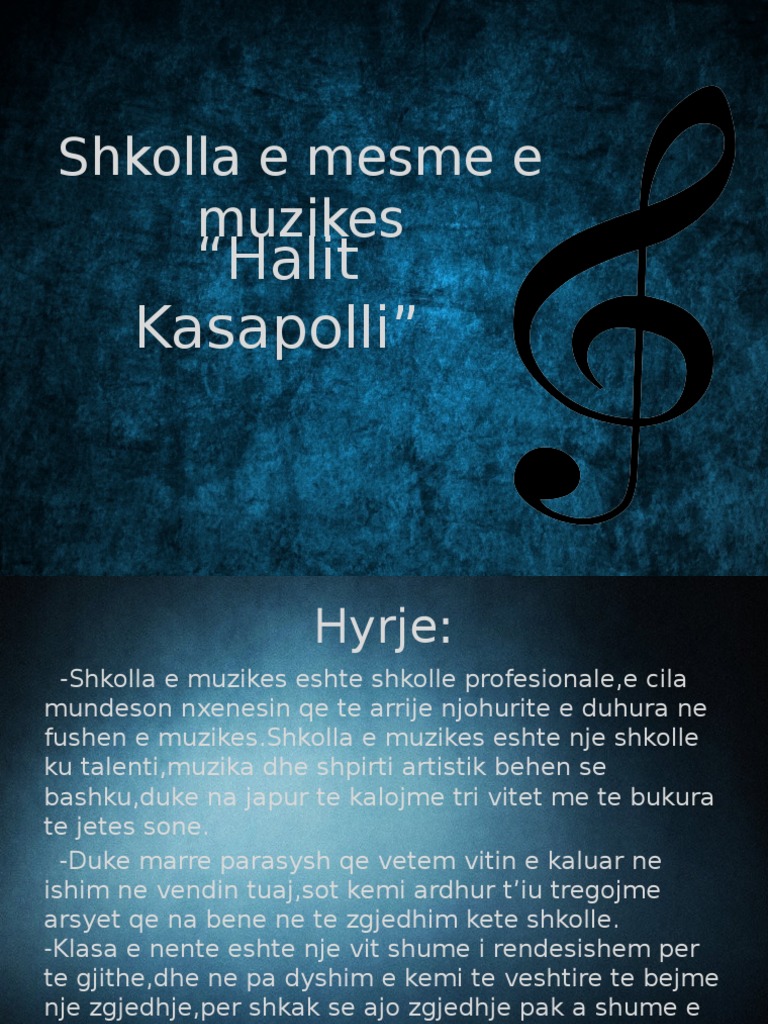 Shkolla e Mesme e Muzikes | PDF