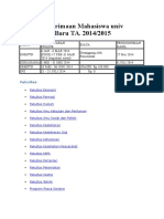 Jadwal Penerimaan Mahasiswa Univ Hasanuddin Baru TA