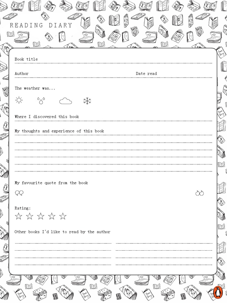 Reading Diary Template Guide | PDF
