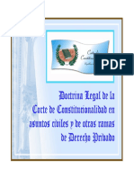 Doctrina Legal de la Corte de Constitucionalidad en asuntos civiles y de otras ramas de Derecho Privado