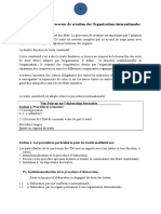 Processus de Création Des Organisations Internationales