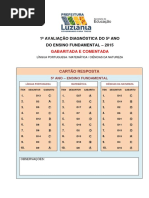 1a Avaliacao Diagnostica Do 5o Ano 2015 GABARITO COMENTADO
