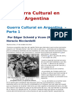 Guerra Cultural en Argentina - Edgar Schmid y Vcom. Horacio Ricciardelli