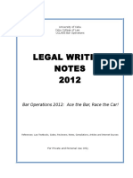 Legal Writing 2 Trial Memorandum, Legal Opinion, Short Essay