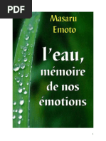 Eau Emoto Masaru L'Eau Mémoire de Nos Émotions