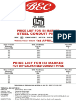 BEC Price List 01.04.2012 PDF