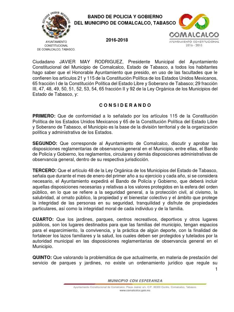 Bando Policia Buen Gobierno Policía Gobierno local