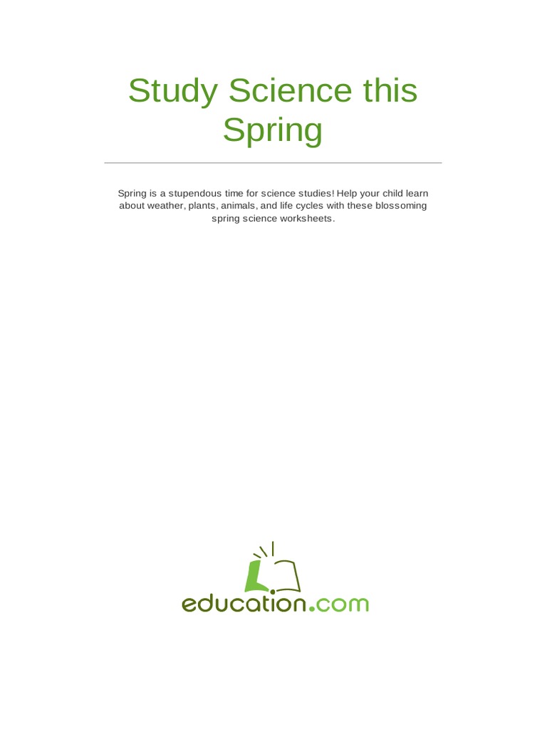 Study Science This Spring PDF | PDF | Seed | Plants