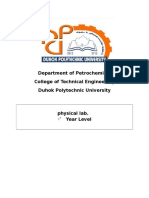 Department of Petrochemical College of Technical Engineering Duhok Polytechnic University