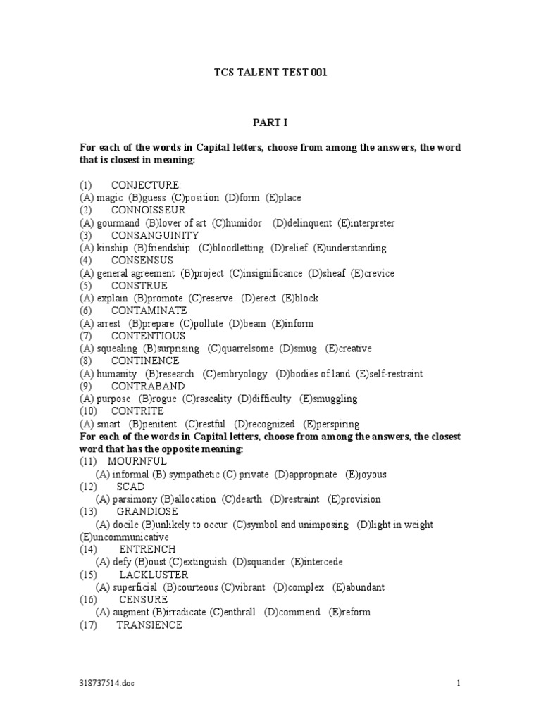 Vocabulary and Comprehension Test | PDF | Marriage | Mammals
