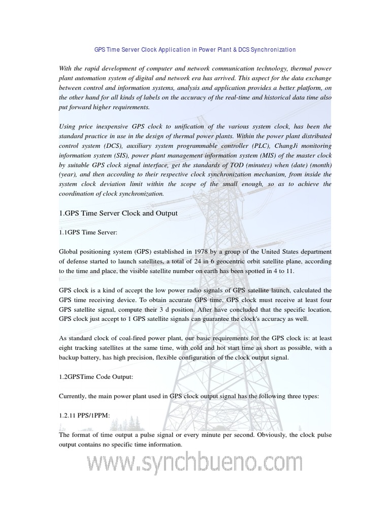 GPS DCS Time Syhchronisation | PDF | Global Positioning System | Clock