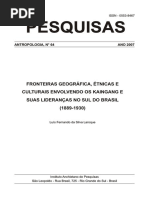 Fronteiras Geograficas, Etnicas - Kaingangs e Suas Lideranças No Sul Do BR