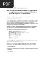 How Do I Learn To Solve My Problems? Which Problem Solving Techniques Do You Recommend? Dscribe A Systematic Approach To Solve Problems