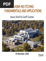 Plasma RIE Etching Fundamentals and Applications