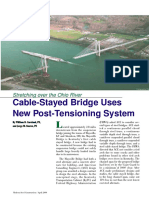 Cable Stayed Bridge Uses New Post Tensioning System