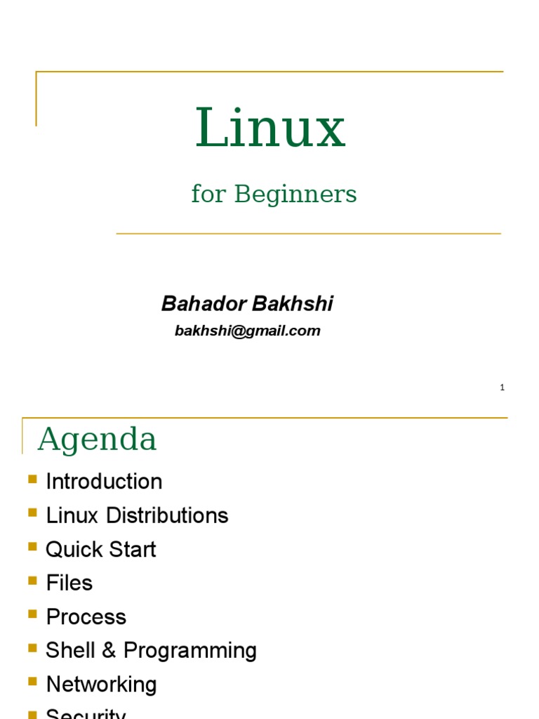 Linux.ppt | Linux | Operating System