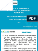 Registros Sanitarios de Alimentos 2014