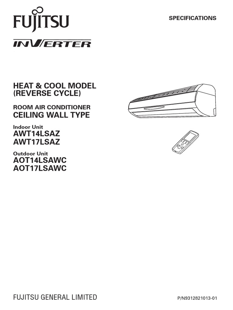 Fujitsu Heatpump AWT17LSAZ Thermostat Air Conditioning