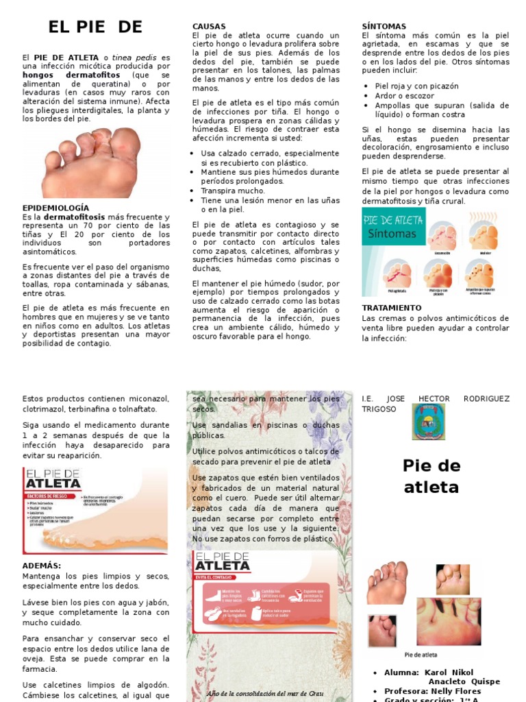 Triptico Pie de Atleta