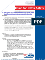 Per Se: An Evaluation of Data From Drivers Arrested For Driving Under The Influence in Relation To Limits For Cannabis